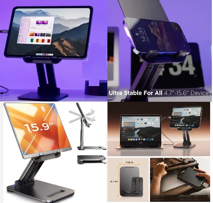 Lisen Suporte dobrável para tablet, telemóvel e monitor.